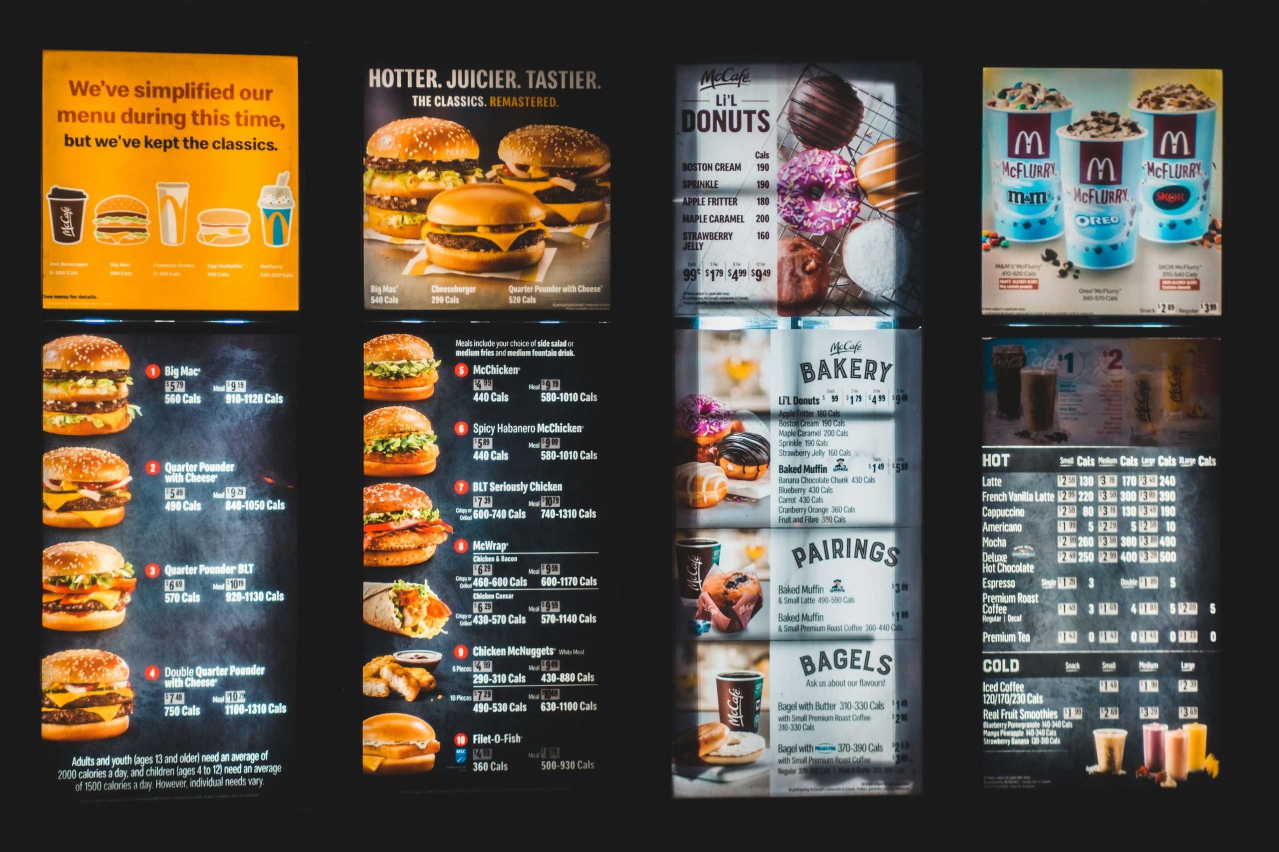 menu boardy reklama