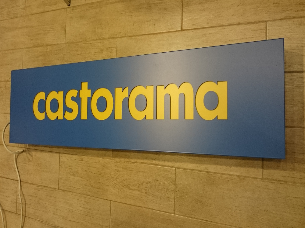 reklama z dibondu Castorama